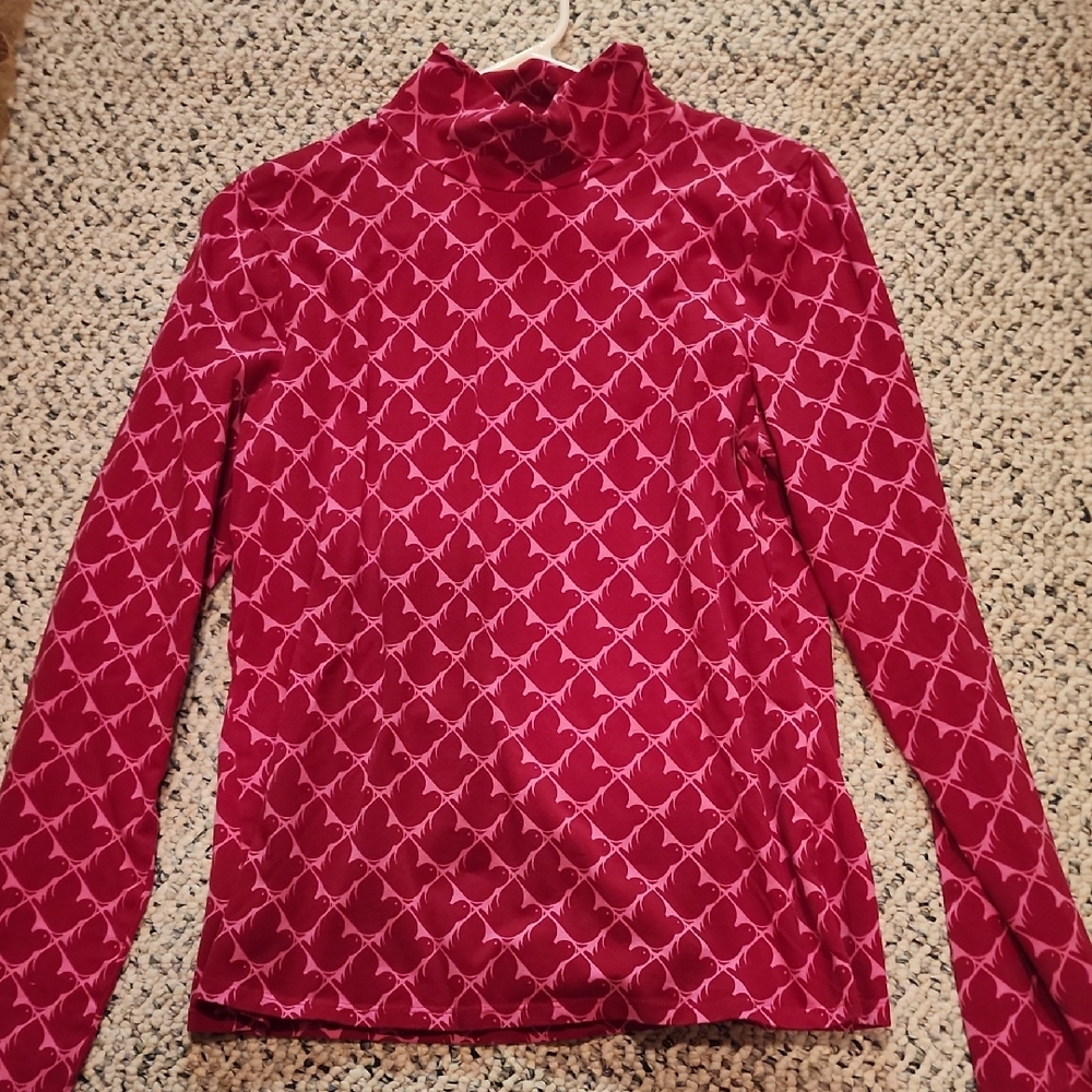 Mauve Red and Pink Patterned Women's Top